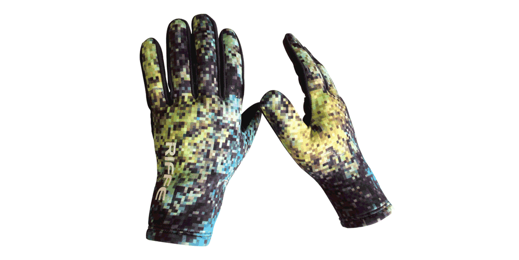 RIFFE DIGI-TEK© BLACK AMARA / CAMO NEOPRENE GLOVES - M