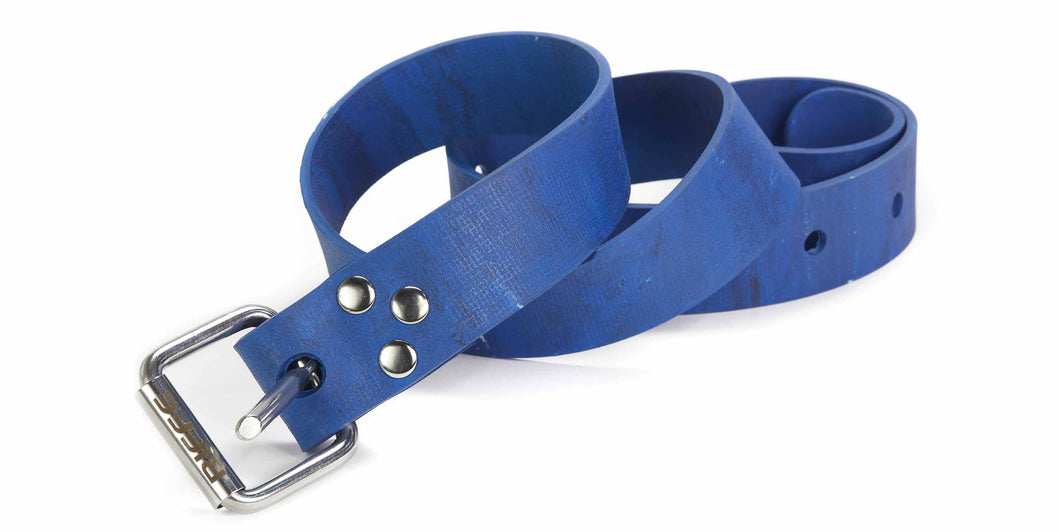 RIFFE RUBBER WEIGHT BELT W/ MARSEILLE BUCKLE - BLUE CAMO